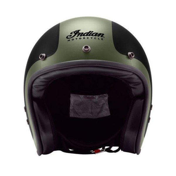 Indian Indian OPEN FACE HLMT MAT BK/GN S